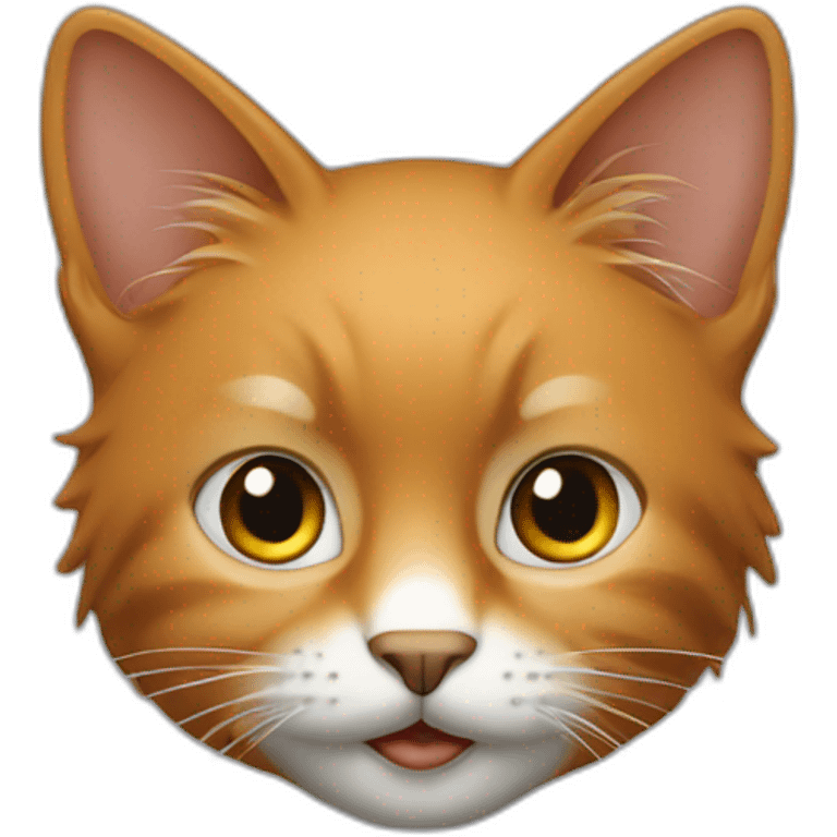 Chat roux gris emoji