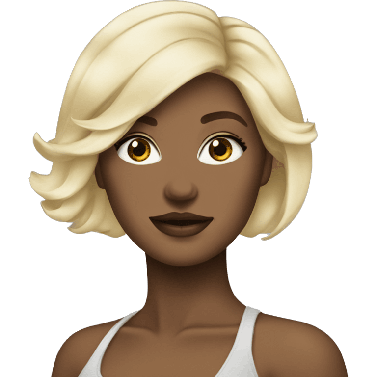 Hourglass thick white Blonde chic emoji