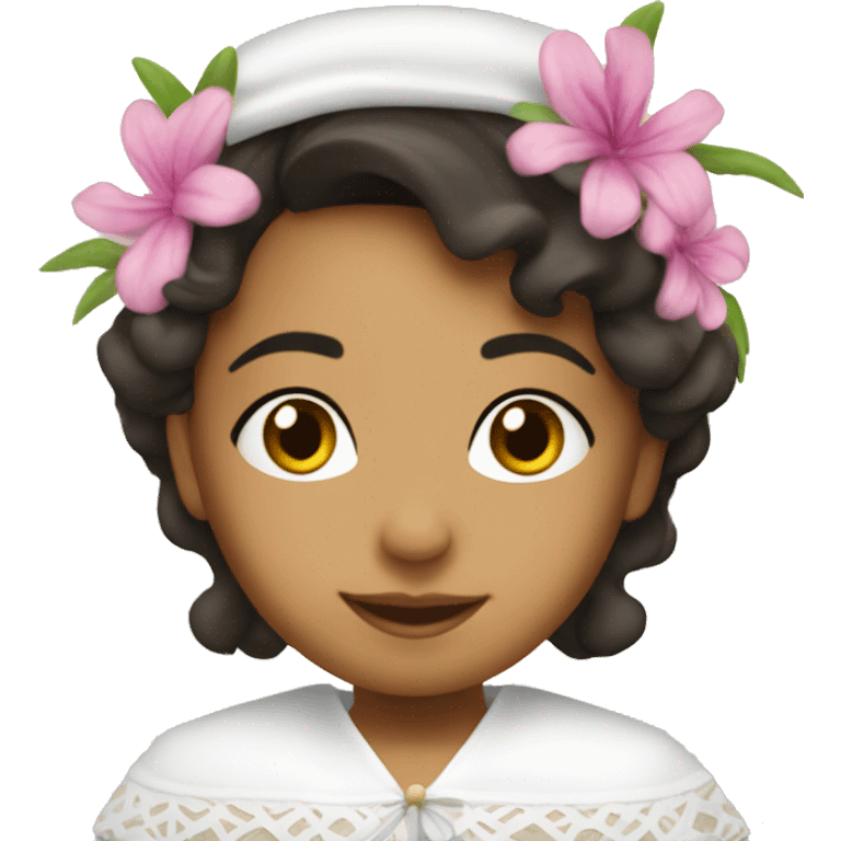 Little Mexican girl baptism  emoji