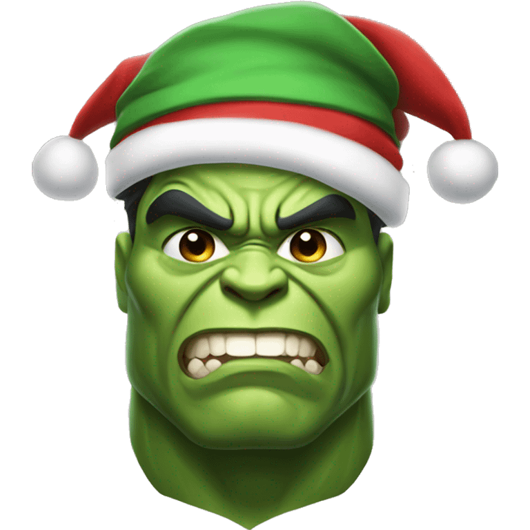 Hulk with Santa hat emoji