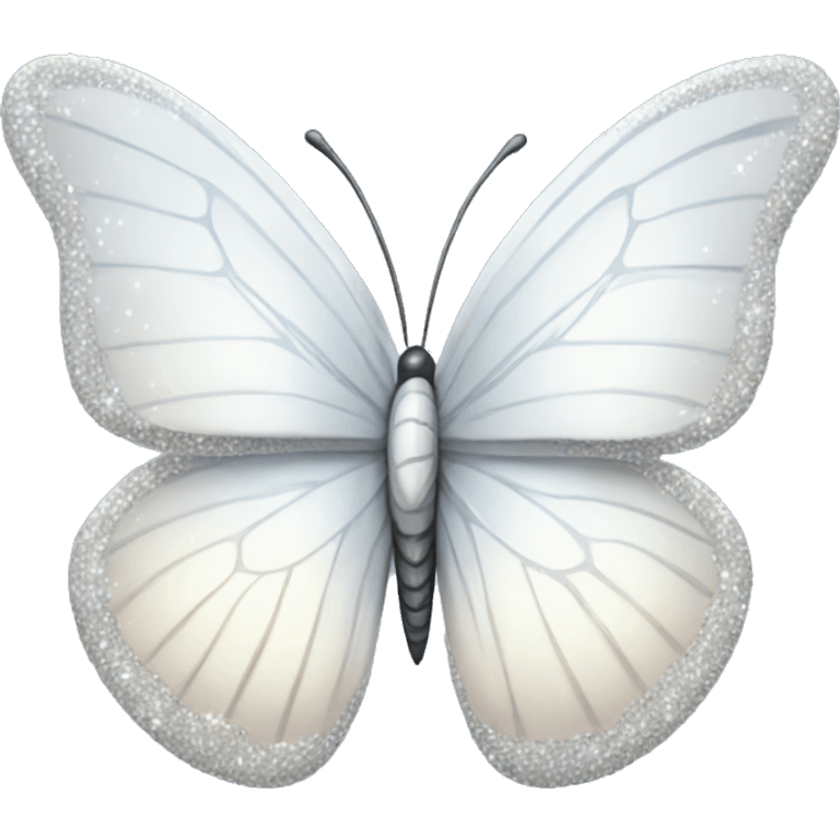 white sparkly butterfly emoji