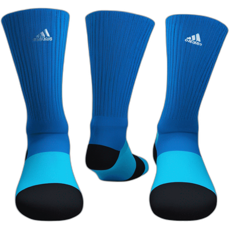 Blue adidas tube socks emoji