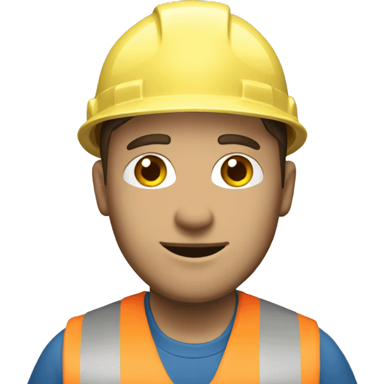  White construction worker with blue work wear emoji