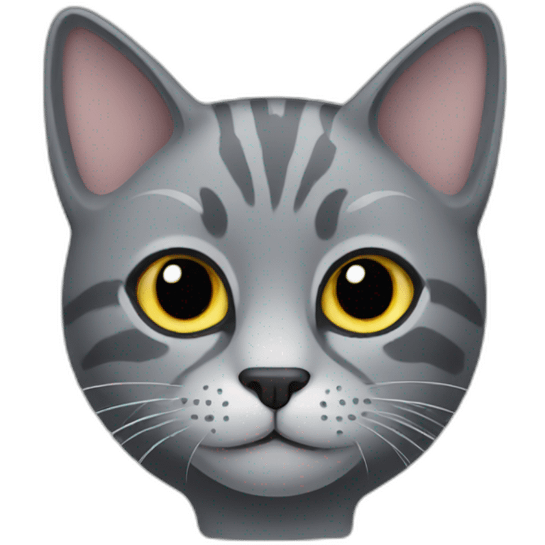 Grey cat face emoji