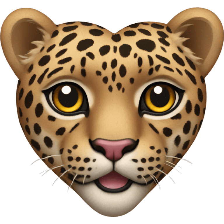 Heart with leopard emoji