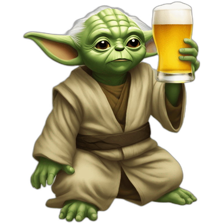 Yoda et Bière 🍺 emoji