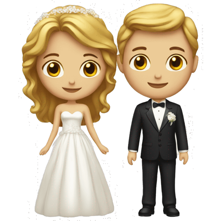 a white couple marry emoji