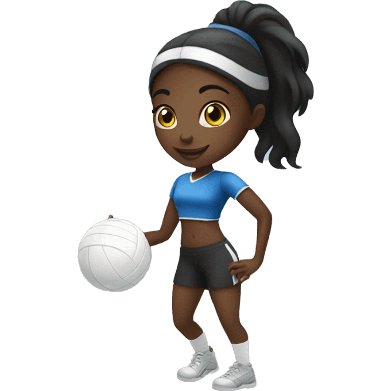 Black girl playing volleyball  emoji