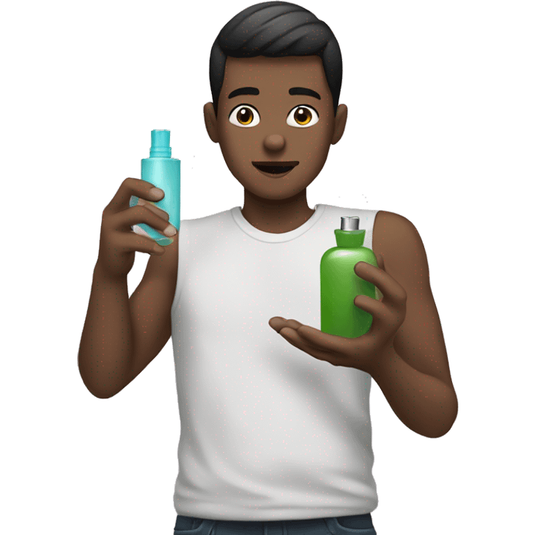 Boy spraying perfume  emoji