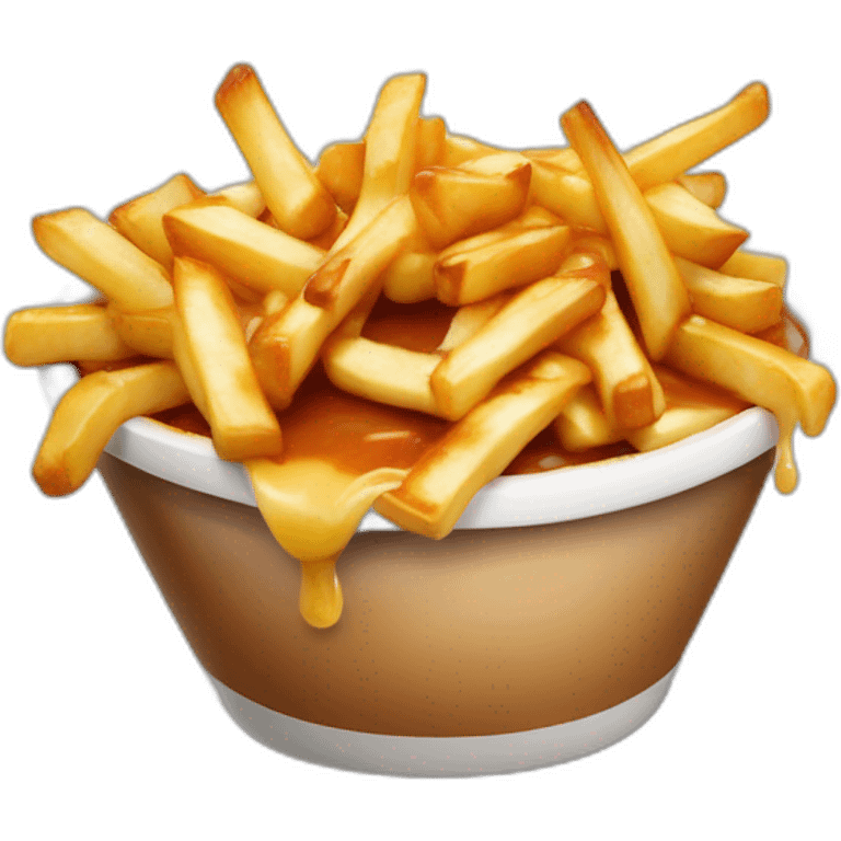 Poutine qui mange une poutine emoji