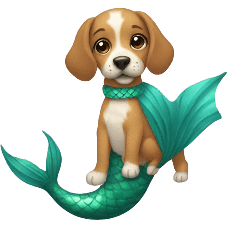 Dog with mermaid tail emoji