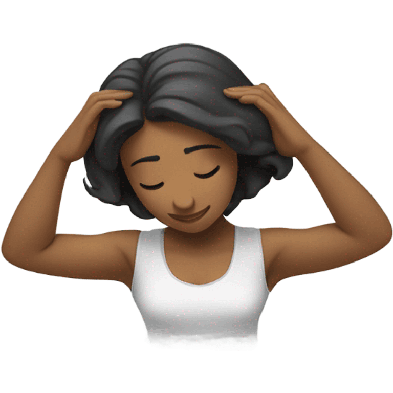 A woman bowing down  emoji