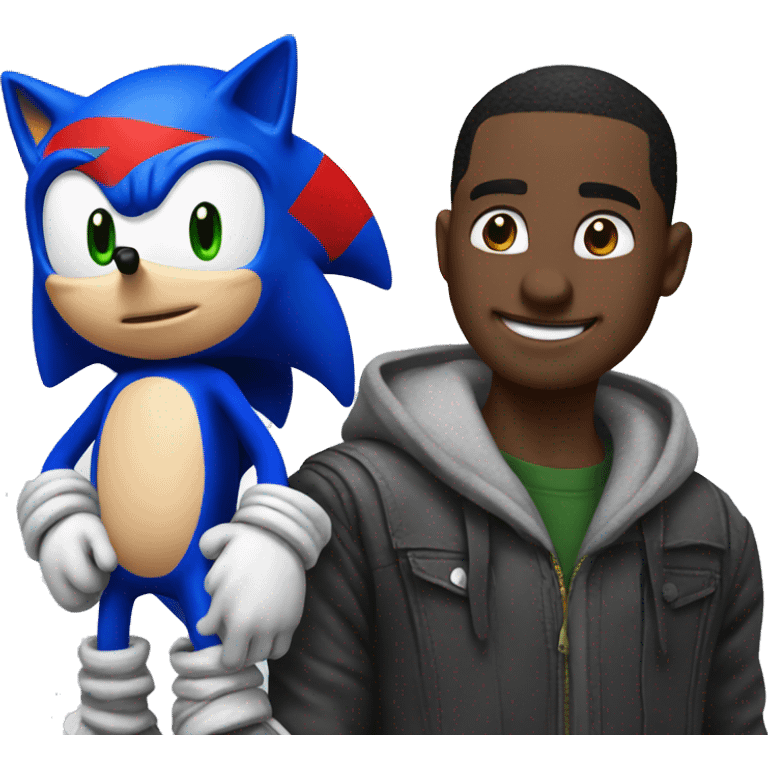 Antony and Sonic are friends emoji