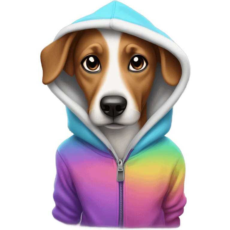 dog wearing a hoodie emoji