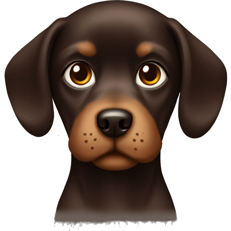 Dark brown small dogs birthday emoji