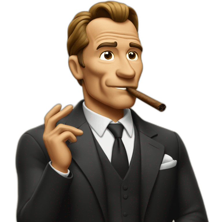 arnold shwrceneger smokes a cigar emoji