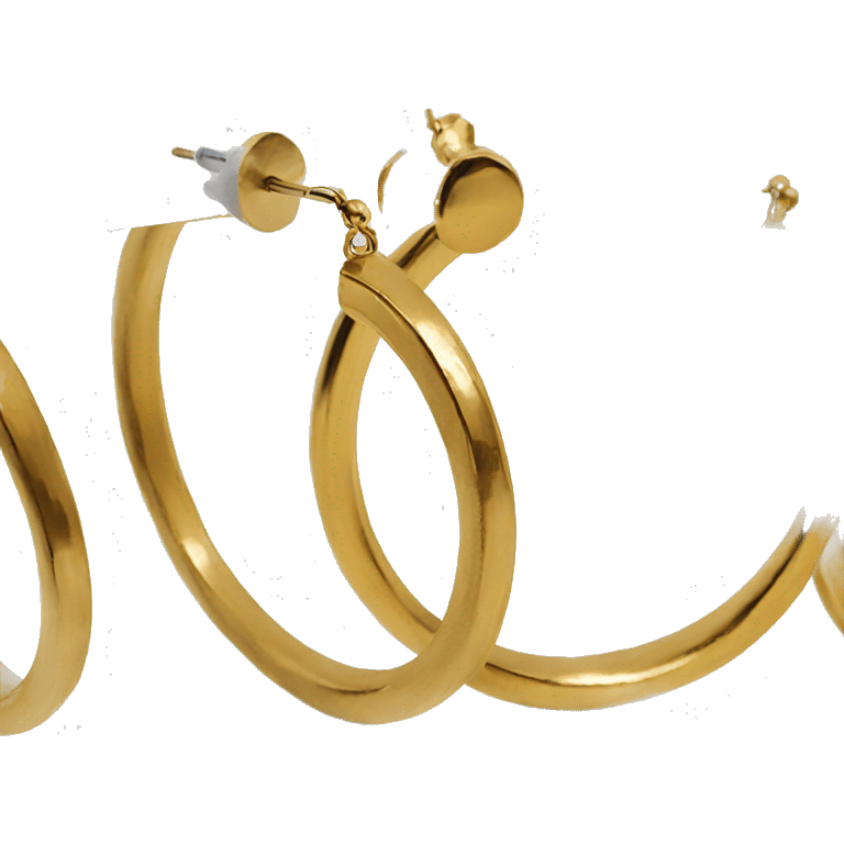 gold hoop earrings emoji