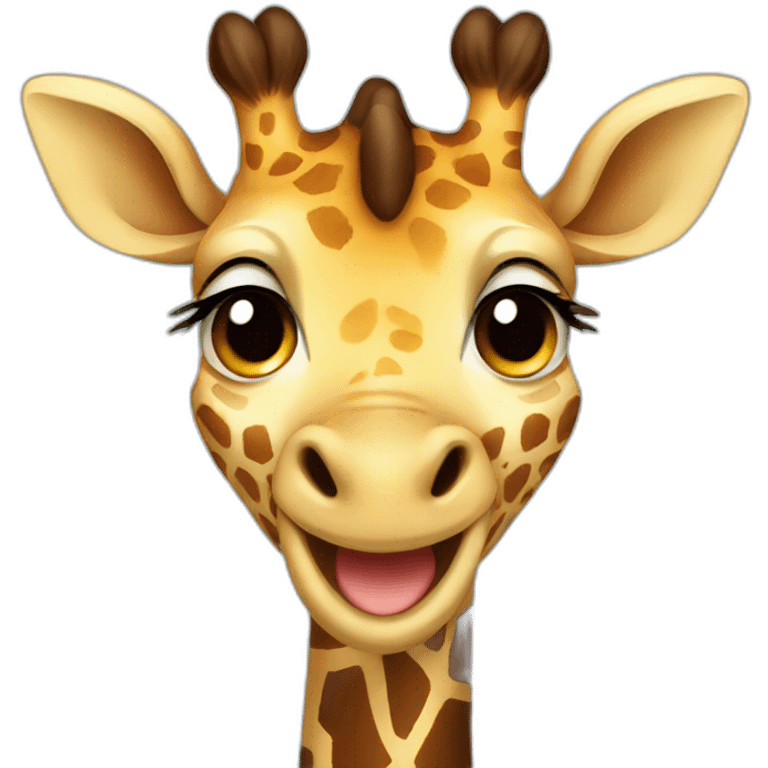 Giraffe smile emoji