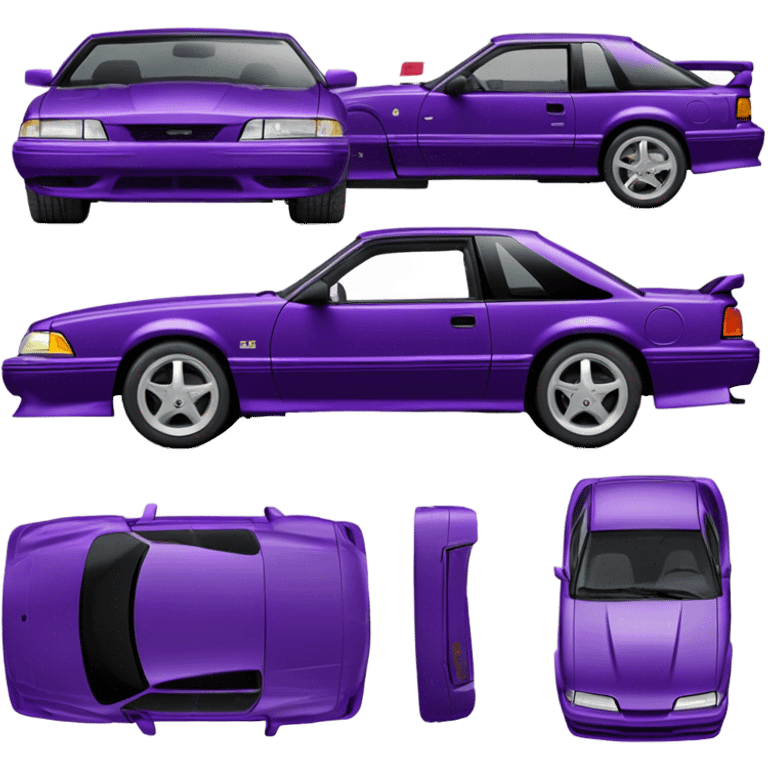 1993 purple Foxbody Mustang emoji