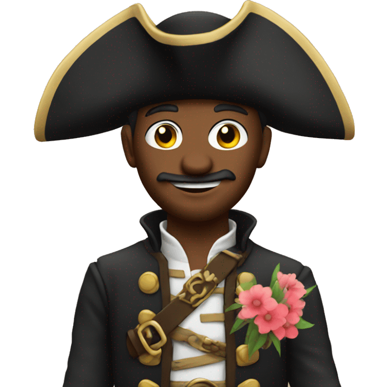 Pirate with flowers  emoji