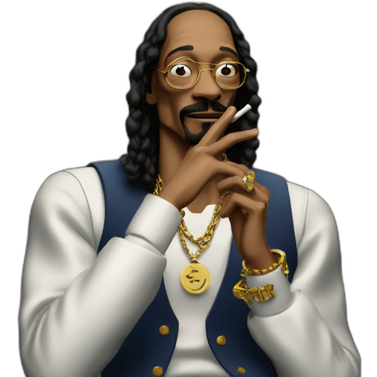 snoop dogg smoking while trading emoji