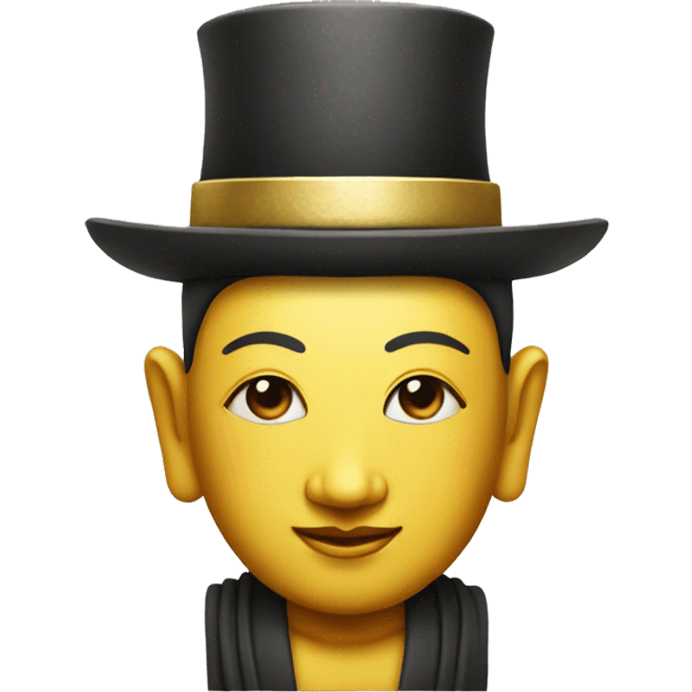 Buddha with top hat emoji