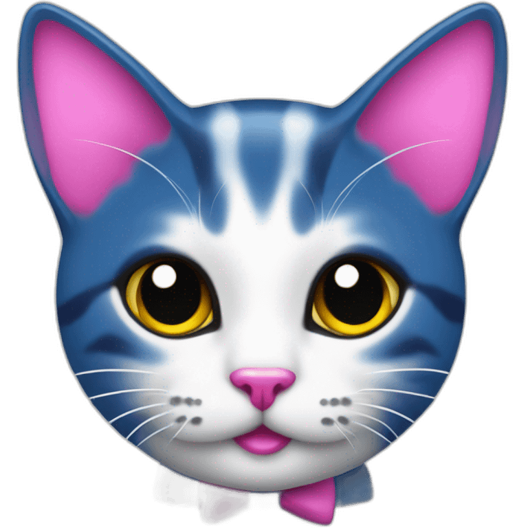 gatita sensual azul con rosado emoji