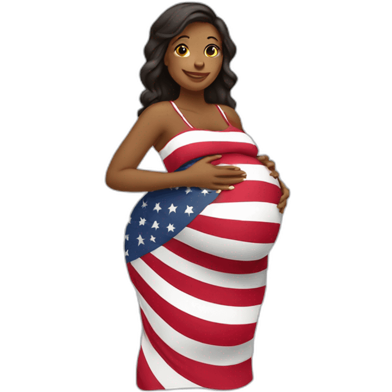 Pregnant American flag emoji