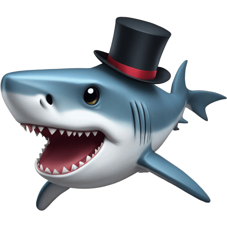 shark with top hat emoji