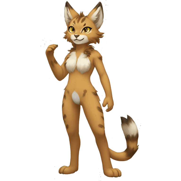 Anthro Fur-Sona Lynx-Fakémon Full Body emoji