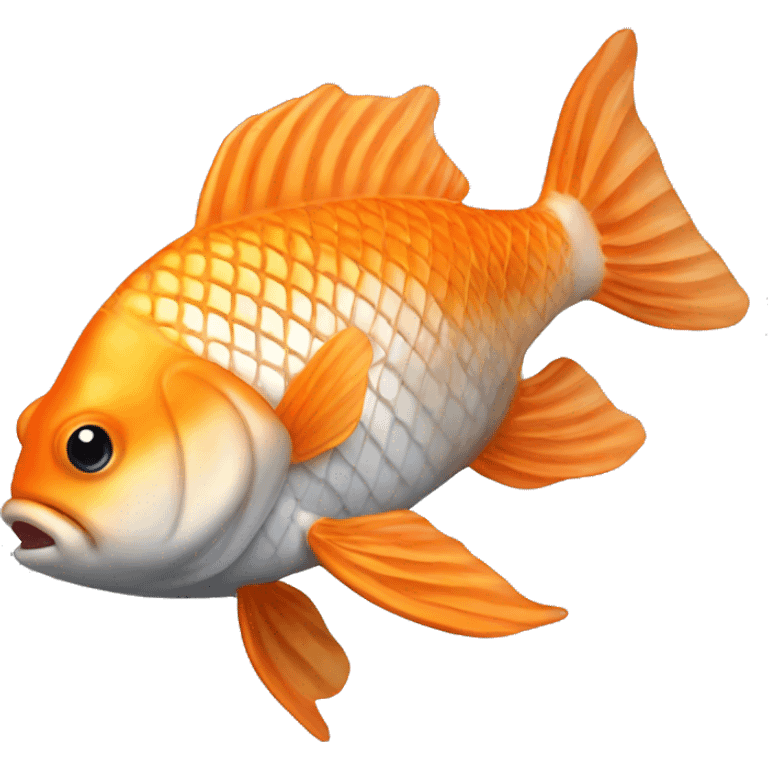 Orange coy fish emoji