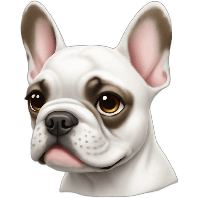 French bulldog in white emoji