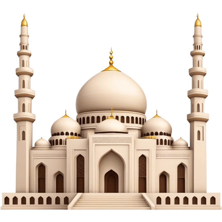 Cinematic Realistic Mohammad Al-Amin Mosque Landmark Emoji, showcasing the intricate architecture of the mosque rendered with rich textures and majestic, soft lighting. emoji