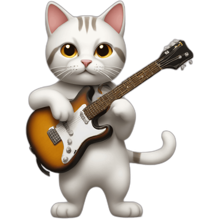 cat play guitar emoji