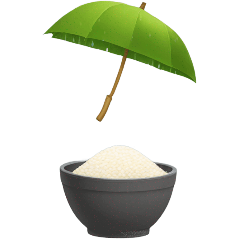 Raining rice emoji