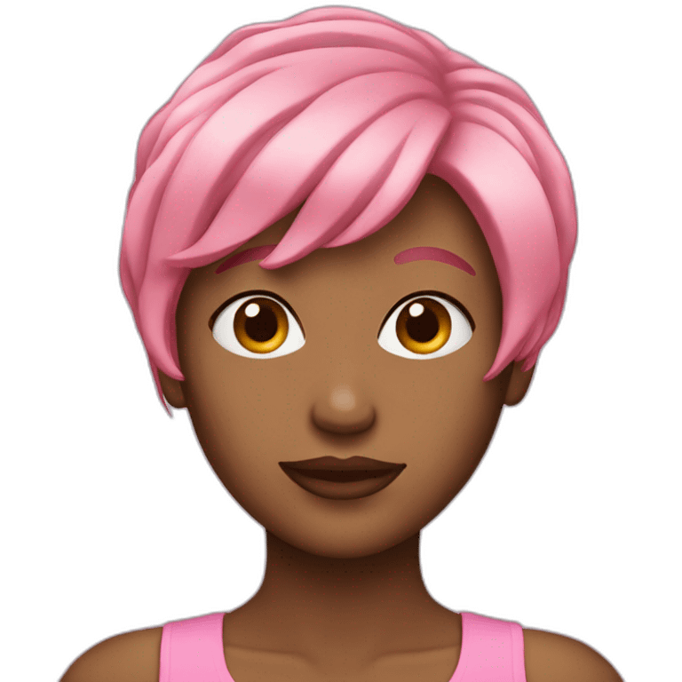 woman pink short hair emoji