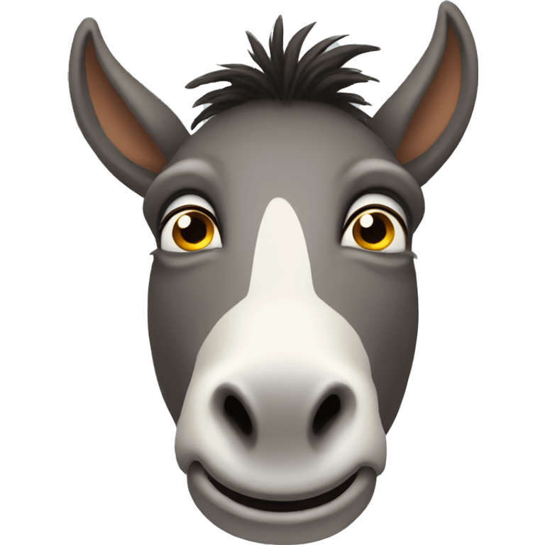 Weird donkey face  emoji