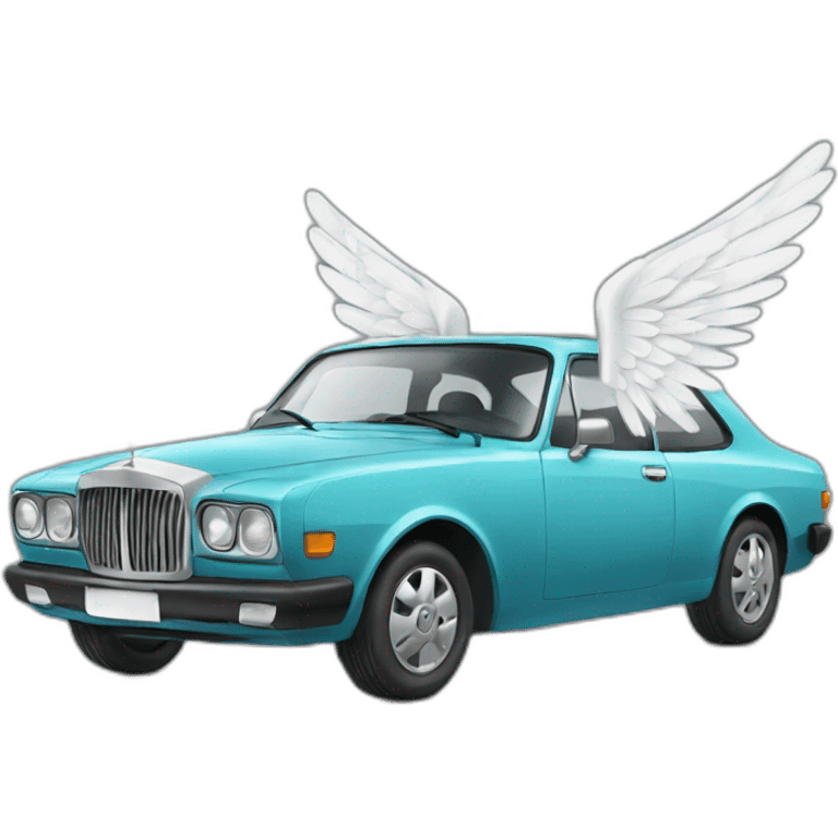 A car with wings emoji