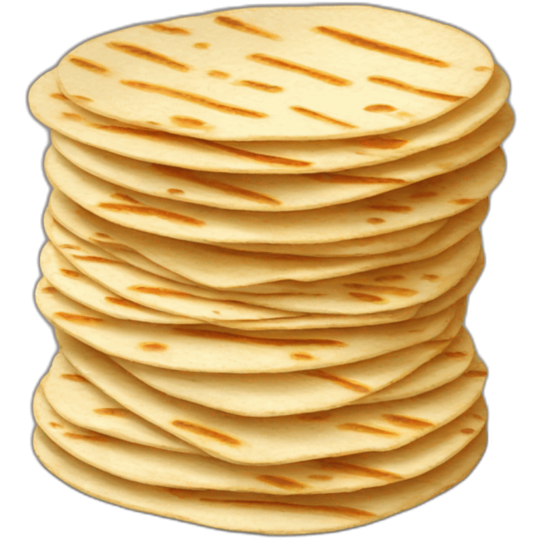 Small Stack of tortillas with some grill marks emoji