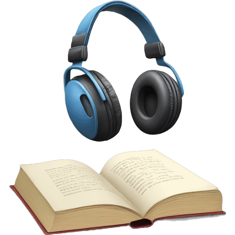 headphones and book emoji