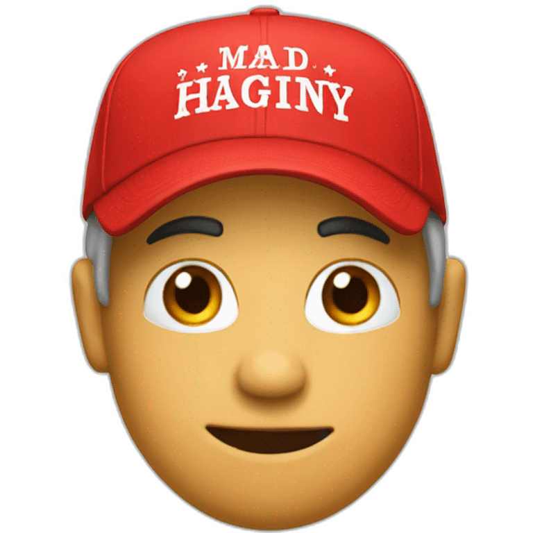 hankey emoji wearing red make great again cap emoji