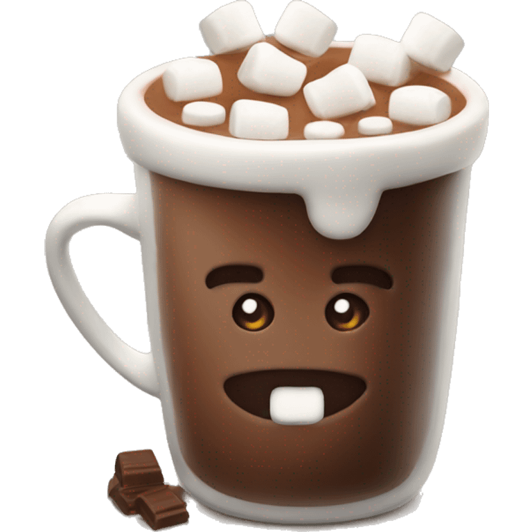 Hot chocolate with marshmallows in it emoji