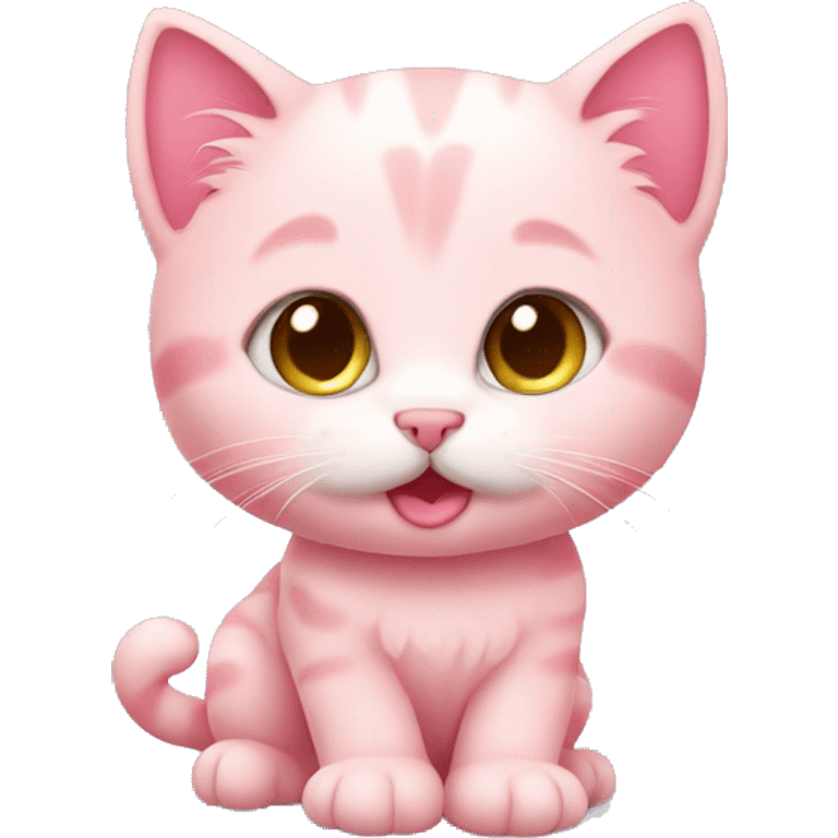 Cute babypink kitten emoji