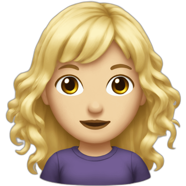 Blond bangs mer emoji