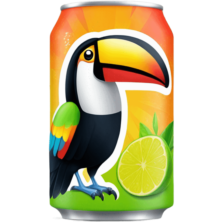 Thai lime toucan Energy Drink can  emoji