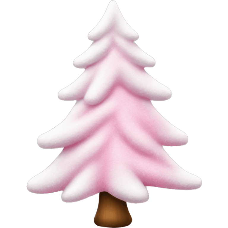 white christmas tree with pink snow  emoji