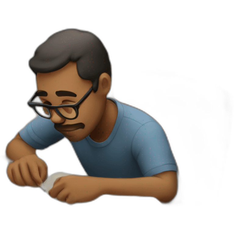 man studying emoji