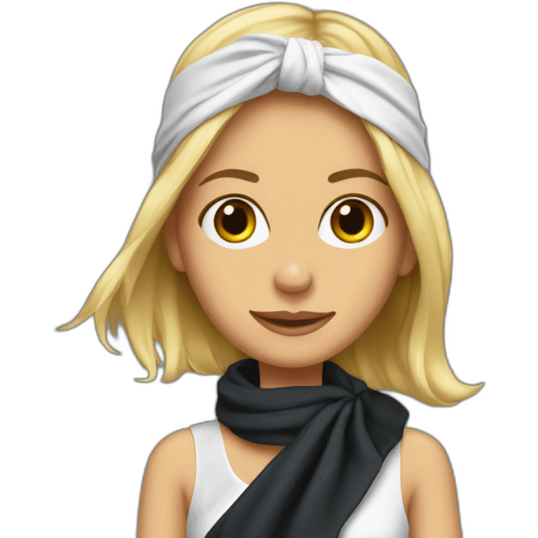 Emmanuelle Macron wearing a bandana  emoji