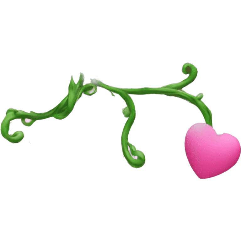 Pink heart with vine emoji