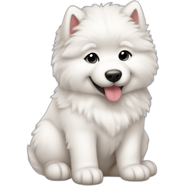 samoyed sit puppy full body emoji